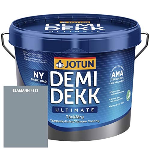 JOTUN DEMIDEKK ULTIMATE Täckfärg Holz-Farbe | Wetterschutz-Farbe | Holzschutz-Farbe | Absolute Premium-Qualität |10 Liter BLAMANN 4153 von Jotun