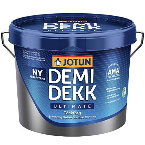 JOTUN DEMIDEKK ULTIMATE Täckfärg Holz-Farbe | Wetterschutz-Farbe | Holzschutz-Farbe | Absolute Premium-Qualität |10 Liter FROSTROYK 1376 von Jotun