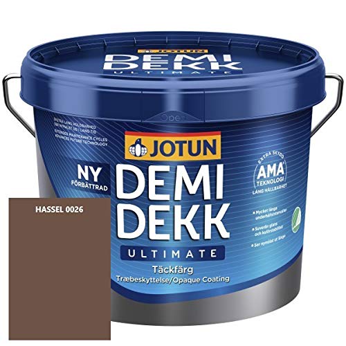 JOTUN DEMIDEKK ULTIMATE Täckfärg Holz-Farbe | Wetterschutz-Farbe | Holzschutz-Farbe | Absolute Premium-Qualität |10 Liter HASSEL 0026 von Jotun