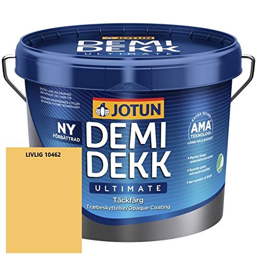 JOTUN DEMIDEKK ULTIMATE Täckfärg Holz-Farbe | Wetterschutz-Farbe | Holzschutz-Farbe | Absolute Premium-Qualität |10 Liter LIVLIG 10462 von Jotun