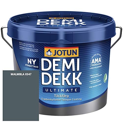 JOTUN DEMIDEKK ULTIMATE Täckfärg Holz-Farbe | Wetterschutz-Farbe | Holzschutz-Farbe | Absolute Premium-Qualität |10 Liter MALMBLA 0347 von Jotun