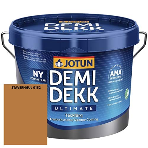 JOTUN DEMIDEKK ULTIMATE Täckfärg Holz-Farbe | Wetterschutz-Farbe | Holzschutz-Farbe | Absolute Premium-Qualität |10 Liter STAVERNGUL 0152 von Jotun