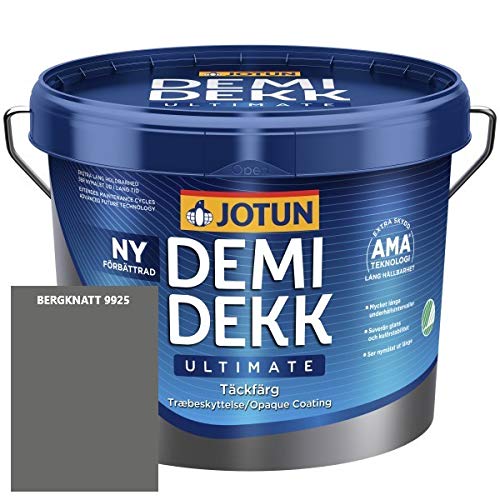 JOTUN DEMIDEKK ULTIMATE Täckfärg Holz-Farbe | Wetterschutz-Farbe | Holzschutz-Farbe | Absolute Premium-Qualität |3 Liter BERGKNATT 9925 von Jotun