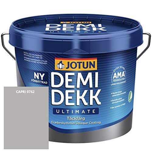 JOTUN DEMIDEKK ULTIMATE Täckfärg Holz-Farbe | Wetterschutz | Holzschutz | Absolute Premium-Qualität | 3 Liter CAPRI 0762 von Jotun