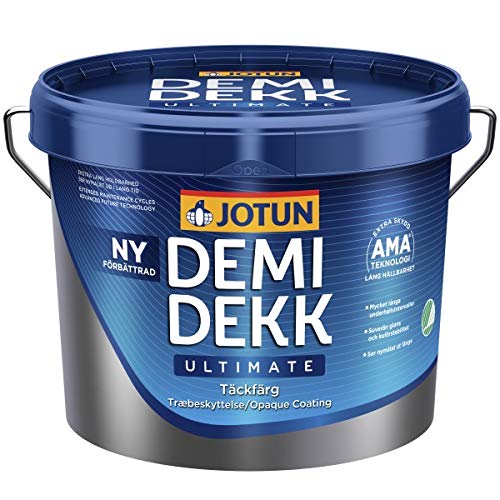 JOTUN DEMIDEKK ULTIMATE Täckfärg Holz-Farbe | Wetterschutz-Farbe | Holzschutz-Farbe | Absolute Premium-Qualität |3 Liter HARDANGERROD 0067 von Jotun