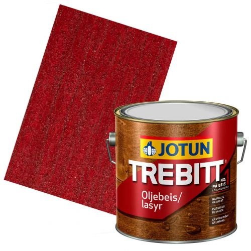 JOTUN TREBITT Lasur 686 Rot 3l - Holzlasur Holzschutzlasur von Jotun