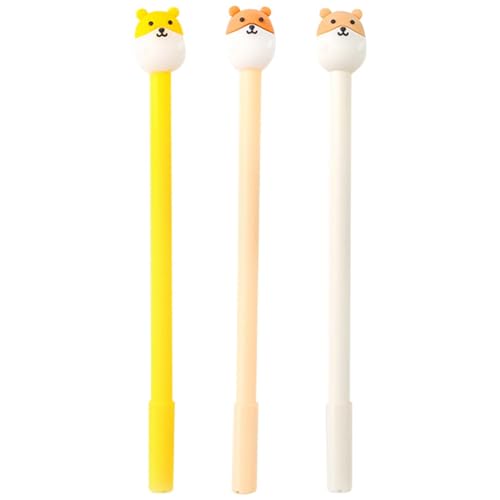 Joucien 6 Stück - 0,5 mm Cartoon Hamster Silikon Neutral Stift Niedlich und Weich Neutral Stift Blauer Kern von Joucien