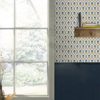 Joules - Trellis Floral Crème Gold Vliestapete 10mx52cm von Joules