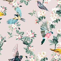 Joules Vliestapete "Handford Garden Birds Antique Crème", animal print von Joules