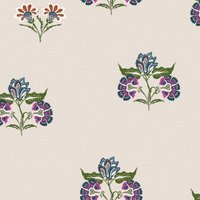 Joules - Vliestapete Indienne Block Print Dawn Grey 10mx52cm von Joules
