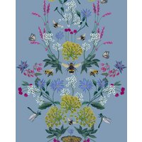 Joules Vliestapete "Perfect Pollinators Haze Blue", floral von Joules