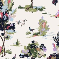 Joules Vliestapete Woodland Scene Dawn Grey 10mx52cm von Joules