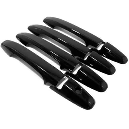 Jovarel Außentürgriffe für Kraftfahrzeuge Auto-Außentürgriff links für Civic 8 2006–2010 für Chrom-Abdeckung, Carbonfaser, Auto-Styling-Teile(Schwarz) von Jovarel