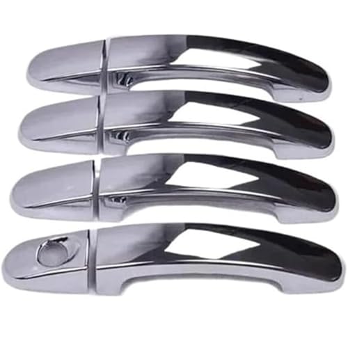 Jovarel Außentürgriffe für Kraftfahrzeuge Auto Links Außentürgriff für focus 2012-2018 Glänzend Schwarz für chrom(Silber) von Jovarel