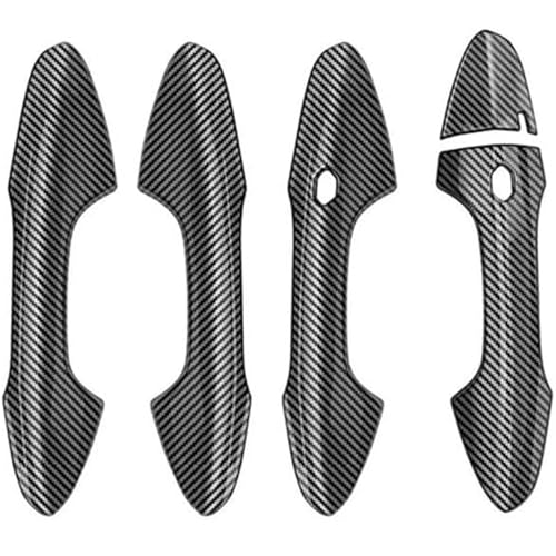 Jovarel Außentürgriffe für Kraftfahrzeuge Auto links außen tür griff Äußere Seite Tür Griff Abdeckung Trim für Hyundai für kona 2024(Carbon Fiber Pattern) von Jovarel