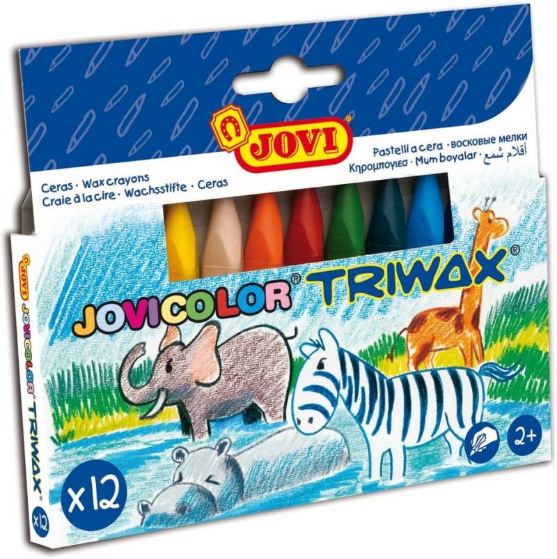 Jovi Maltuch Wachsmalstifte Jovicolor Triwax VE=12 Stück sortiert von Jovi