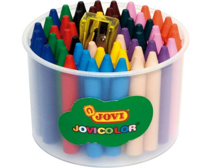 Jovi Maltuch Wachsmalstifte Jovicolor rund farblich VE=60 Stück farbig sortiert Dos von Jovi
