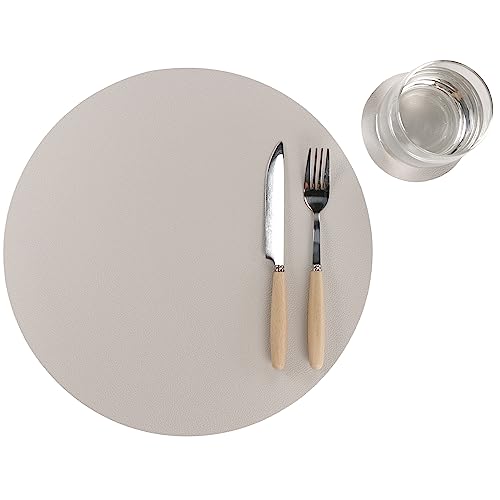 Abwischbare Tischsets und Untersetzer Leder Tischmatten Wasserdicht Hitzebeständig Leicht zu Reinigen für Esstisch Set Küchentisch 6er Set Taupe Abwischbare Tischsets und Untersetzer Leder Tischmatten Wasserdicht Hitzebeständig Leicht zu Reinigen für Esstisch Set Küchentisch 6er Set Taupe von Jovono