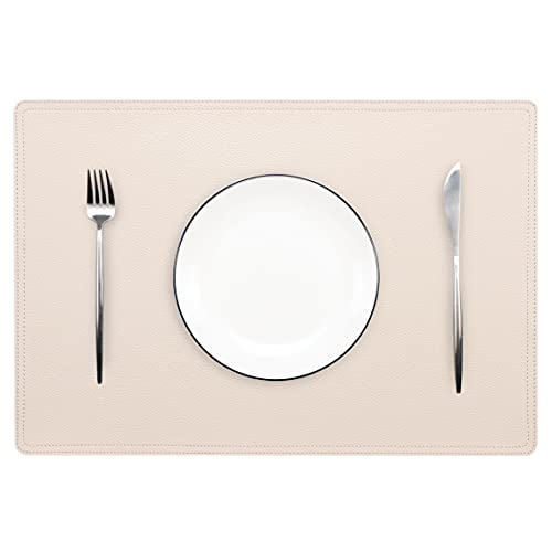 Jovono 8 Stück Tischsets aus Kunstleder, PU-Tischsets, wasserdicht, schmutzabweisend, hitzebeständig, rutschfest, leicht zu reinigen, für Küche, Esstisch, Konferenztisch von Jovono