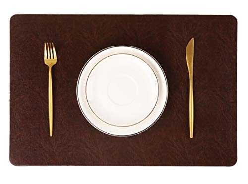 Kunstleder-Tischsets, Set mit 8 PU-Tischsets, leicht zu reinigen, hitze- und schmutzabweisend, für Büro, Konferenztisch, Ding, Heimdekoration Kunstleder-Tischsets, Set mit 8 PU-Tischsets, leicht zu reinigen, hitze- und schmutzabweisend, für Büro, Konferenztisch, Ding, Heimdekoration von Jovono