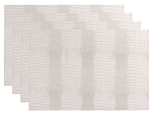 wasserdichte PU-Platzsets, Kunstleder-Hartfaserplatte, Tischsets, Set mit 4 Tischsets, leicht zu reinigen, hitze- und schmutzabweisend, für Büro, Konferenztisch, Dinging Home Decor von Jovono