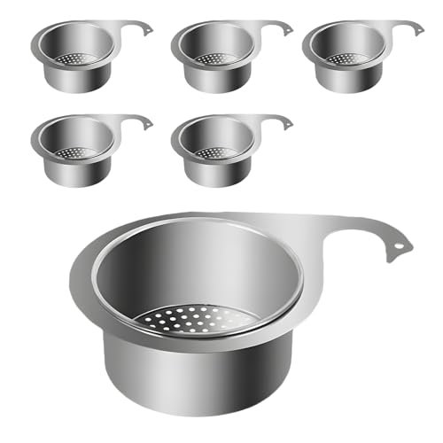 Jowenia 6 Stück Multi-functional Drain Basket, Siebkorb Aus Edelstahl In Schwanenform, Abflusssieb Küchenspüle Seitlicher, Swan Sink Strainer Basket für Küchenspülen zum Abtropfen von Nudeln, Gemüse Jowenia 6 Stück Multi-functional Drain Basket, Siebkorb Aus Edelstahl In Schwanenform, Abflusssieb Küchenspüle Seitlicher, Swan Sink Strainer Basket für Küchenspülen zum Abtropfen von Nudeln, Gemüse von Jowenia