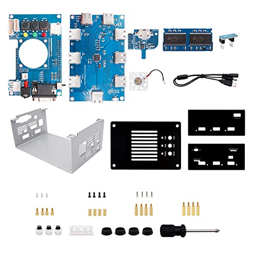 Jowsst FüR Mister FPGA 128 MB Motherboard V2.9 + USB-Hub V2.1 mit DIY-MetallgehäUse-Kit für Terasic DE10-Nano Mister FPGA (Schwarz) von Jowsst