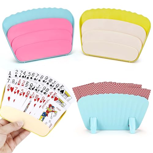 Joxessaien 4 Stück Kartenhalter Kinder, 2 Farbe Kartenhalter Spielkarten, Spielkartenhalter für Kinder, Erwachsene und äLtere Menschen Joxessaien 4 Stück Kartenhalter Kinder, 2 Farbe Kartenhalter Spielkarten, Spielkartenhalter für Kinder, Erwachsene und äLtere Menschen von Joxessaien