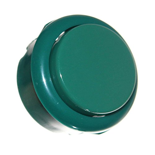 1 Taster Gehäuse mit Mikroschalter Grün 33mm Einbautaster round Green Automaten Button Neu Micro-Switch Flipper Joy-Button von Joy-Button