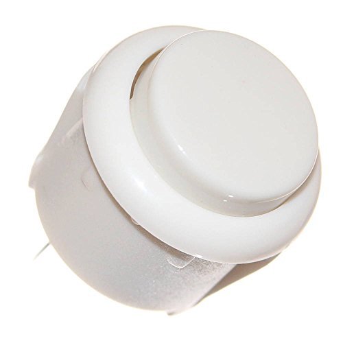 1x 27mm Taster Gehäuse mit Microswitch Neu Rund Einbau Button Game Slotmachine Reparatur Farbwahl Joy-Button (Weiss) von Joy-Button
