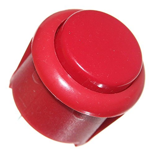 1x 27mm Taster Gehäuse mit Microswitch Rund Einbau Button Game Slotmachine Reparatur Farbwahl Neu Joy-Button (Rot) von Joy-Button