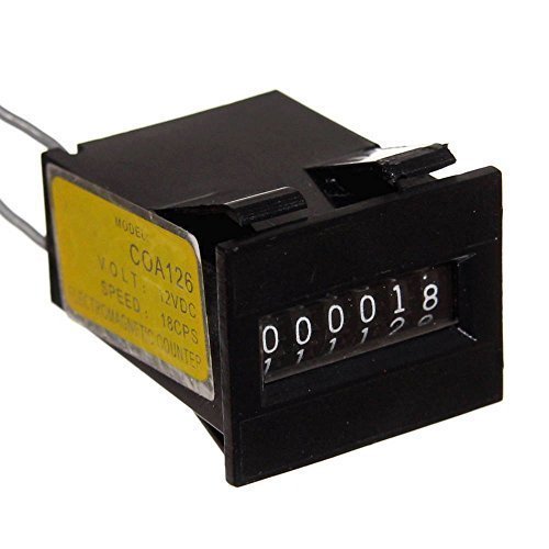 1x 6-stelliger Zähler analog Elektro-magnetisch 12V DC Neu Counter Pinball Aufwärtzähler Impulszähler Joy-Button von Joy-Button