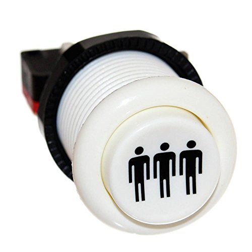 Player Start Button + Mikroswitch 1-4 Spieler Auswahl Spielautomat Schalter Weiß Arcade One Two Three Four Gambler Joy-Button (3 Player) von Joy-Button