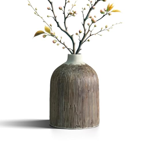 Joy PerfvmE - Keramikvase für Pampasgras – Moderne Blumenvase und Deko Vase aus Keramik, ideal für Pampasgras, minimalistisch und stilvoll (H18.5 cm) von Joy PerfvmE