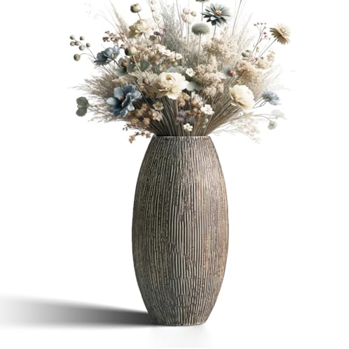Joy PerfvmE - Keramikvase für Pampasgras – Moderne Blumenvase und Deko Vase aus Keramik, ideal für Pampasgras, minimalistisch und stilvoll (H23.5 cm) von Joy PerfvmE