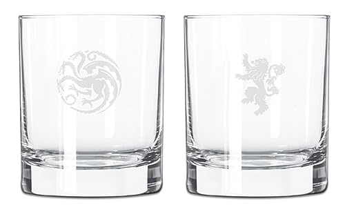 Game of Thrones Set mit 2 Whiskeygläser mit Gravur in Geschenkverpackung von Joytoy