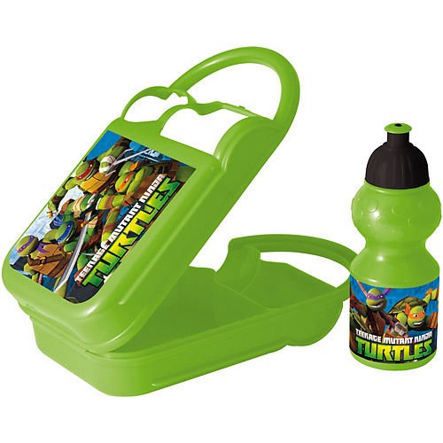 Joy Toy 748470 Jausenbox mit Sportflasche "Turtles" 400 ml von Joytoy