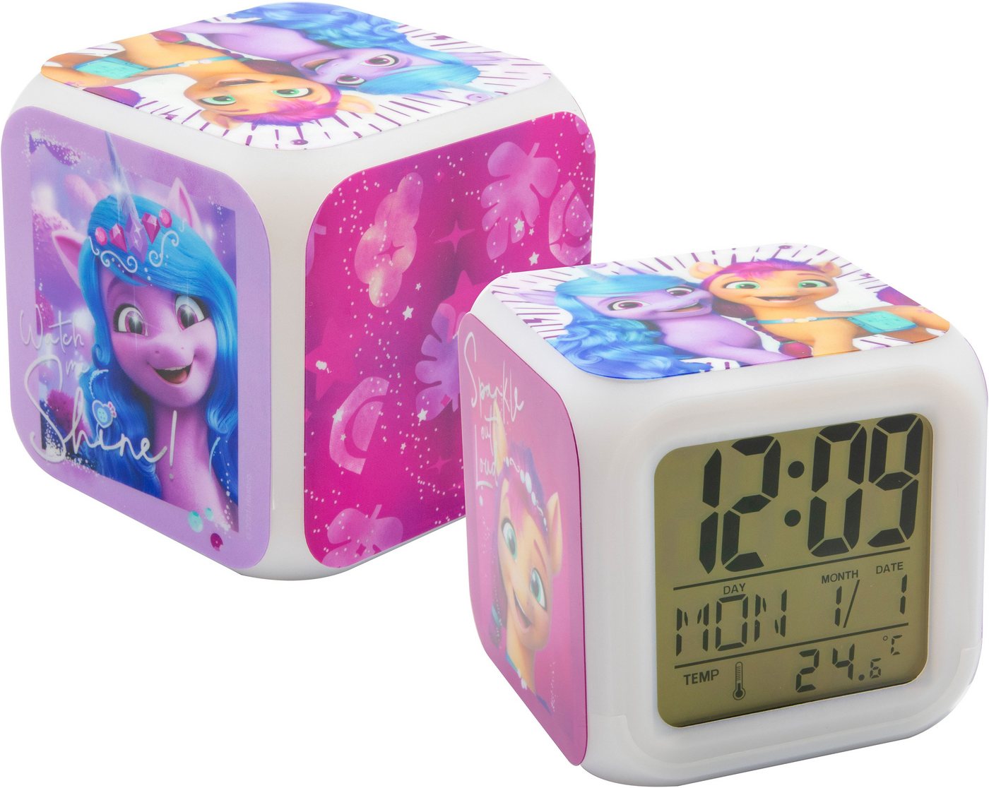 Joy Toy Kinderwecker My Little Pony, 42671 ideal auch als Geschenk, mit digitaler Anzeige, Würfel von Joy Toy