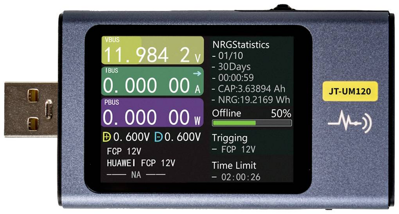 Joy It Jt Um120 Usb Multimeter Messgerät Spannungsmesser Strommessgerät Digital B-Ware von Joy-it