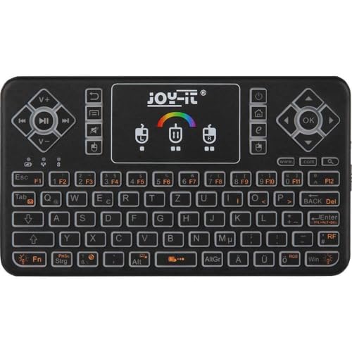 Joy-it TASTAMINI01 Funk Tastatur Deutsch, QWERTZ, Windows® Schwarz Integriertes Touchpad von Joy-it