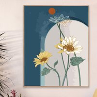 Blume Malen Nach Zahlen - Kit Erwachsene | Diy Ölgemälde Handgemachte Wanddekoration -Weihnachtsdeko von JoyBoutiqueArt