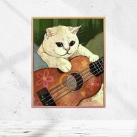 Lustige Katze Malen Nach Zahlen - Kit Erwachsene | Diy Ölgemälde Handgemachte Wanddekoration -Weihnachtsgeschenk von JoyBoutiqueArt