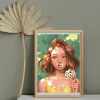 Mädchen Im Sonnenlicht Malen Nach Zahlen - Kit Erwachsene | Diy Ölgemälde Home Decor -Weihnachtsgeschenk von JoyBoutiqueArt