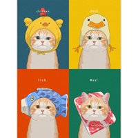 Niedliche Katze Malen Nach Zahlen - Kit Erwachsene | Diy Ölgemälde Home Decor -Weihnachtsgeschenk von JoyBoutiqueArt