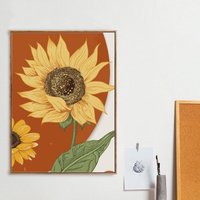 Sonnenblume Malen Nach Zahlen - Kit Erwachsene | Diy Ölgemälde Handgemachte Wanddekoration -Weihnachtsgeschenk von JoyBoutiqueArt