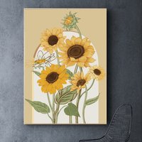 Sonnenblume Malen Nach Zahlen - Kit Erwachsene | Diy Ölgemälde Handgemachte Wanddekoration -Weihnachtsgeschenk von JoyBoutiqueArt