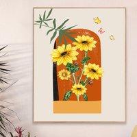 Sonnenblume Malen Nach Zahlen - Kit Erwachsene | Diy Ölgemälde Handgemachte Wanddekoration -Weihnachtsgeschenk von JoyBoutiqueArt