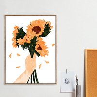 Sonnenblume Malen Nach Zahlen - Kit Erwachsene | Diy Ölgemälde Handgemachte Wanddekoration -Weihnachtsgeschenk von JoyBoutiqueArt