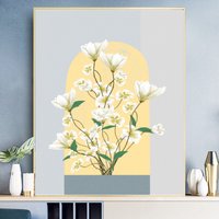Weiße Blume Malen Nach Zahlen - Kit Erwachsene | Diy Ölgemälde Handgemachte Wanddekoration -Weihnachtsdeko von JoyBoutiqueArt