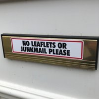 No Leaflets Oder Junkmail Gloss Fenster Briefkasten Sticker von JoyBoxPrinting